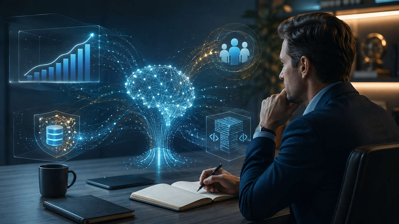 AI business valuation dashboard showing buyer diligence metrics