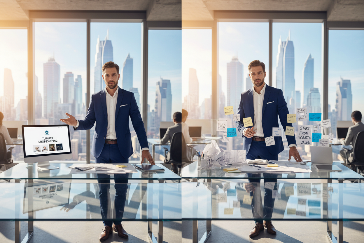 Turnkey Dropshipping vs Starting From Scratch 2026: The M&A Guide
