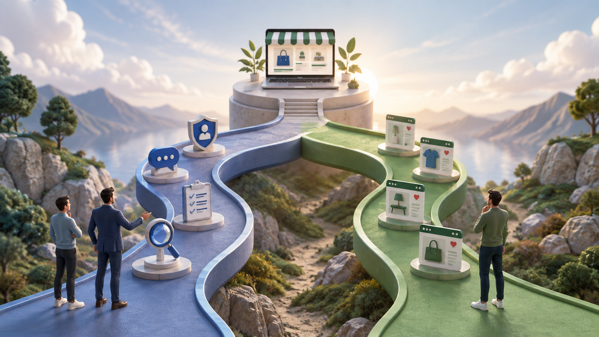 Choice between broker and marketplace for buying a digital business