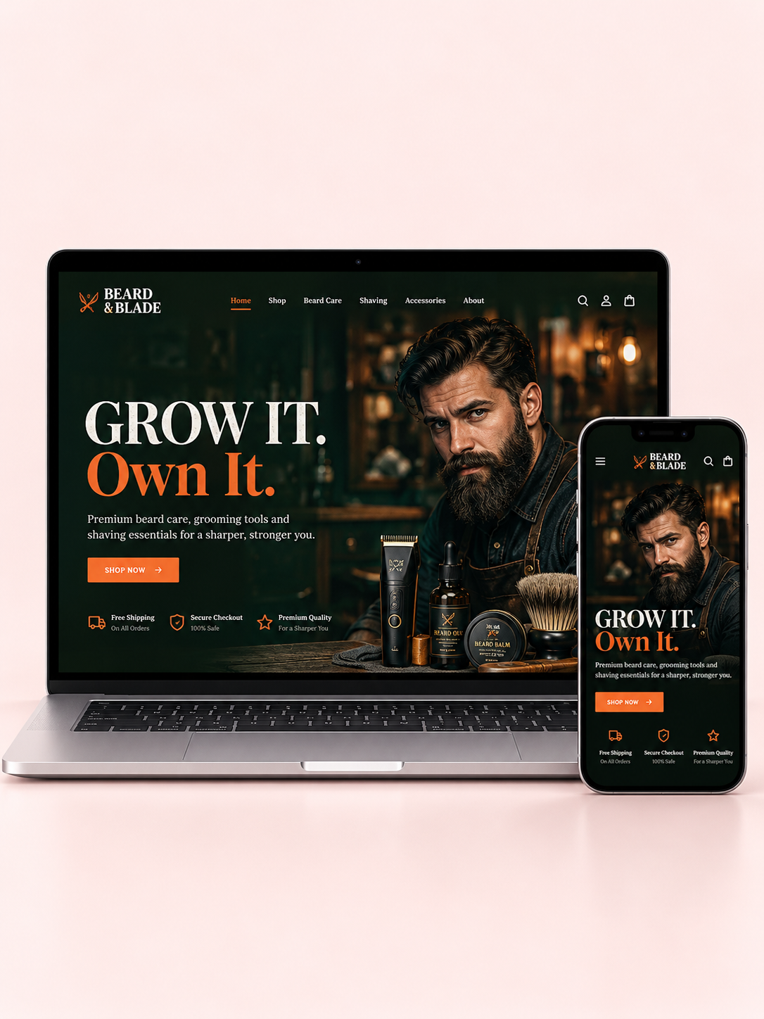 Ready-Made AI Men’s Grooming Shopify Dropshipping Business screenshot 1