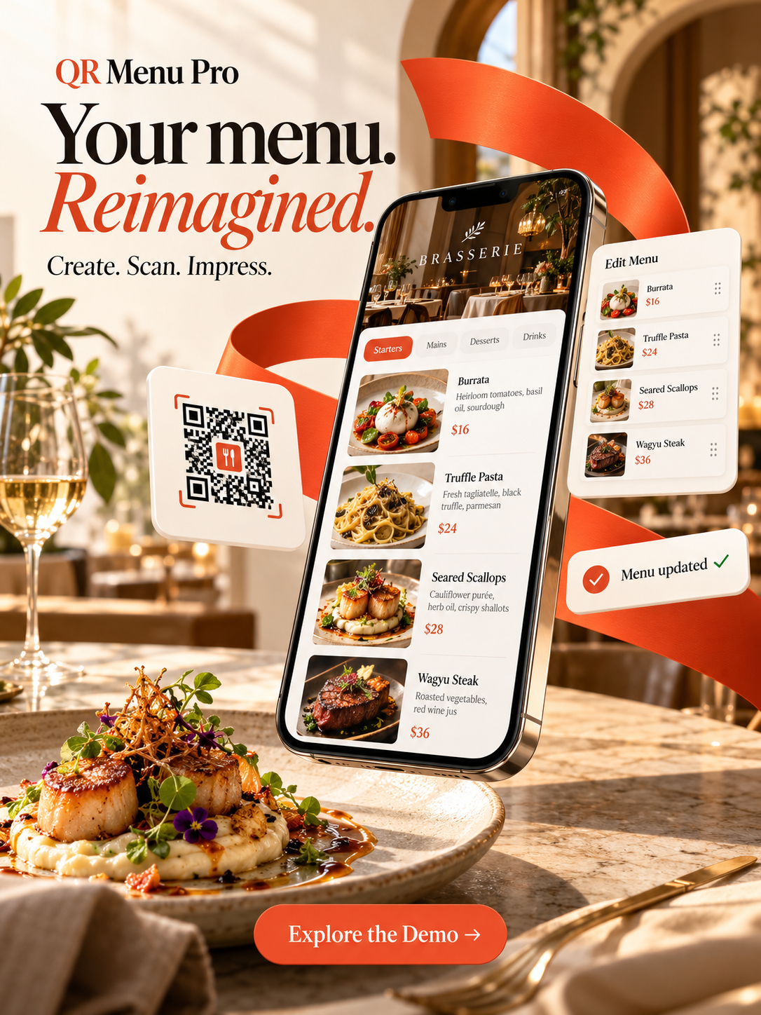QR Menu Pro – White-Label Restaurant QR Menu Software for Sale screenshot 1