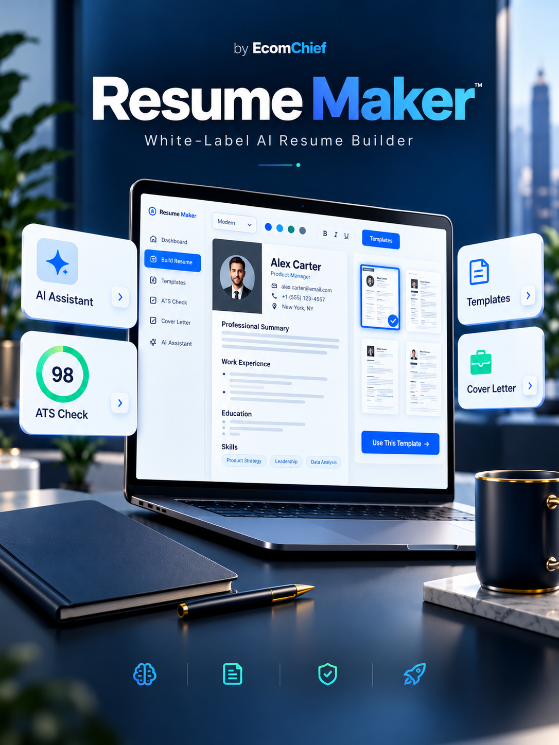 Resume Maker — White Label AI Resume & CV Builder Software screenshot 1