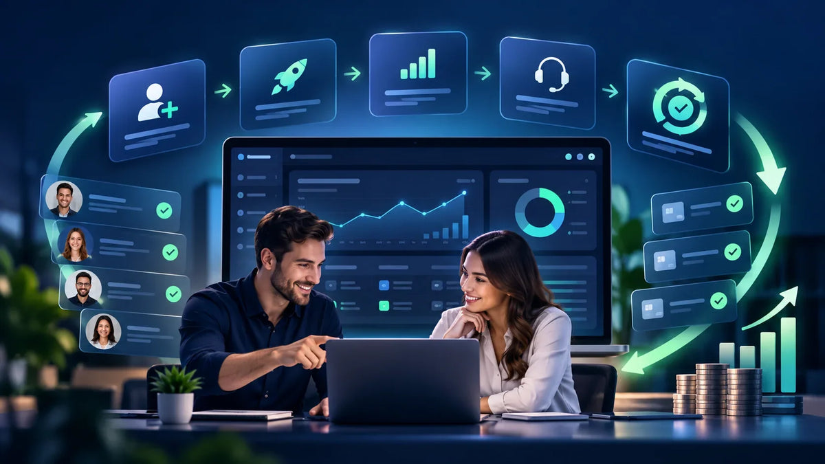 SaaS customer retention lifecycle dashboard from activation to renewal