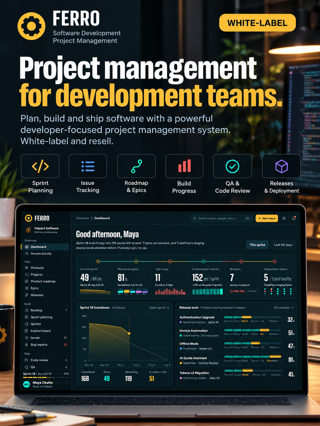 Software Development Project Management – White-Label SaaS screenshot 1