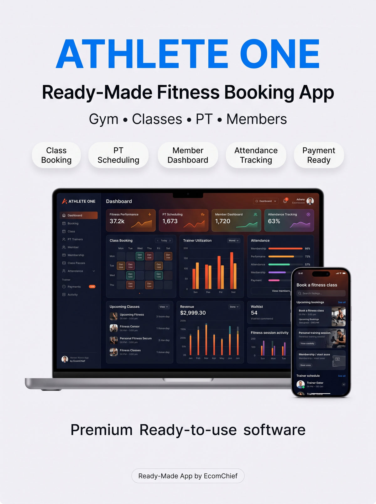 Fitness Class Booking Software – White-Label Gym SaaS screenshot 1