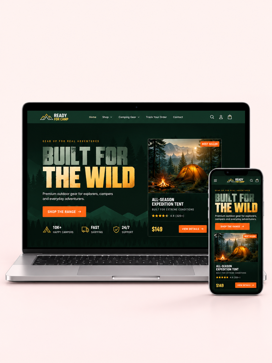 Ready-Made AI Camping Gear Dropshipping Business screenshot 1
