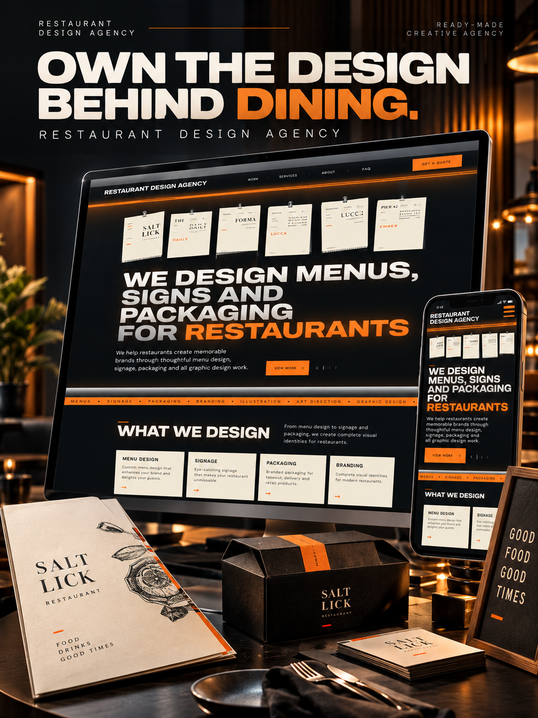 Restaurant Design Agency for Sale – Ready-Made Menu & Branding Business screenshot 1
