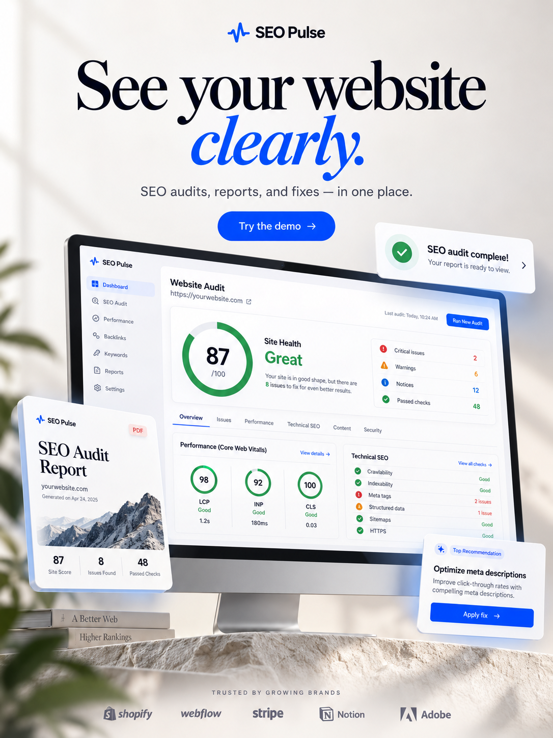 SEO Pulse – White-Label SEO Audit Software & Website Checker for Sale screenshot 1