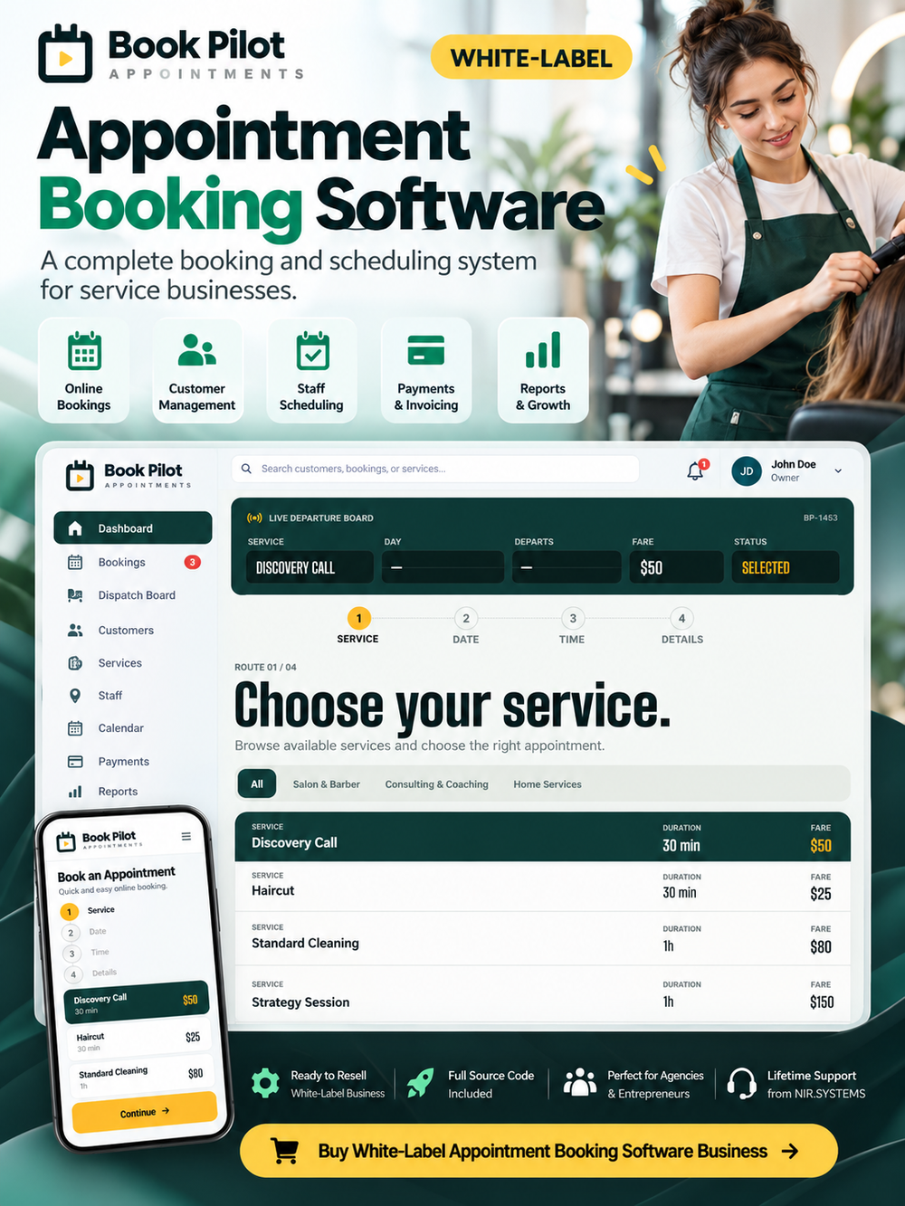 Appointment Booking Software – White-Label SaaS App for Sale